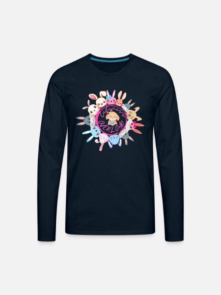 Cuteness Overload - Men's Premium Long Sleeve T-Shirt - deep navy
