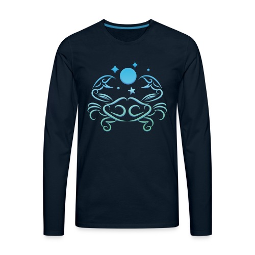 Cancer Zodiac Crab Star Water Sign - Men's Premium Long Sleeve T-Shirt