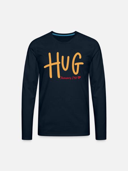 Hug, January 21st - Men's Premium Long Sleeve T-Shirt - deep navy
