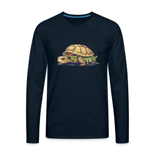 Turtle Sandwich Sticker n' Tee Version - Men's Premium Long Sleeve T-Shirt