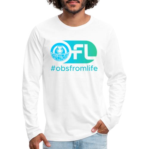 Observations from Life Logo with Hashtag - Men's Premium Long Sleeve T-Shirt