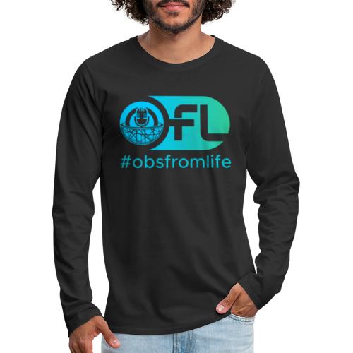 Observations from Life Logo with Hashtag - Men's Premium Long Sleeve T-Shirt