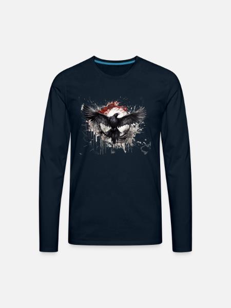 Raven - Men's Premium Long Sleeve T-Shirt - deep navy