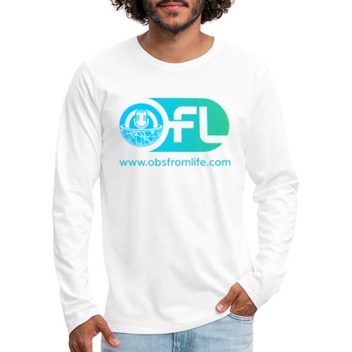 Observations from Life Logo with Web Address - Men's Premium Long Sleeve T-Shirt