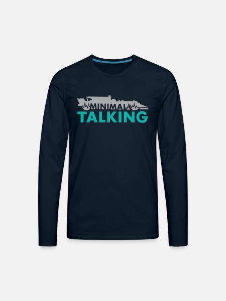 Minimal Talking - Men's Premium Long Sleeve T-Shirt - deep navy