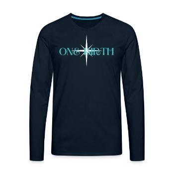 One Birth - Men's Premium Long Sleeve T-Shirt - deep navy - Front