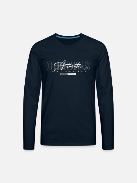 Basic T shirt - Men's Premium Long Sleeve T-Shirt - deep navy