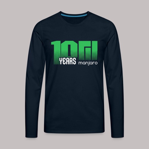 10 years Manjaro white - Men's Premium Long Sleeve T-Shirt