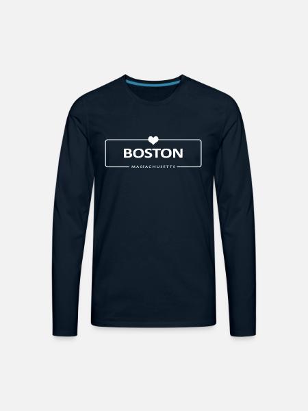 Boston Massachusetts In USA - Men's Premium Long Sleeve T-Shirt - deep navy