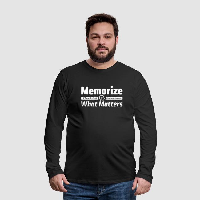 "Memorize What Matters" White Design