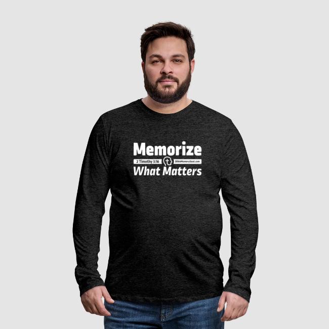 "Memorize What Matters" White Design
