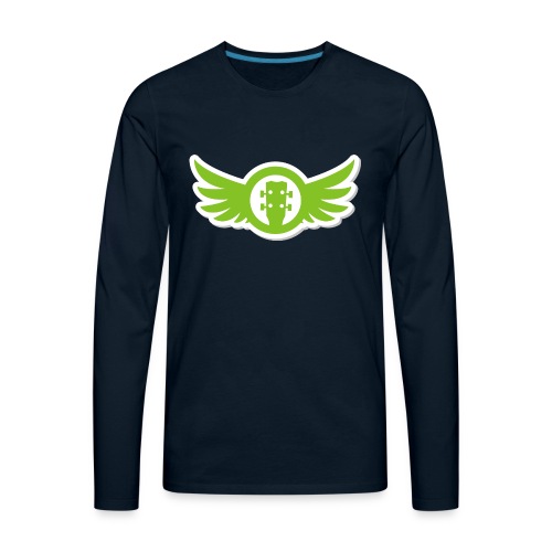 Ukulele Gives You Wings (Green) - Men's Premium Long Sleeve T-Shirt