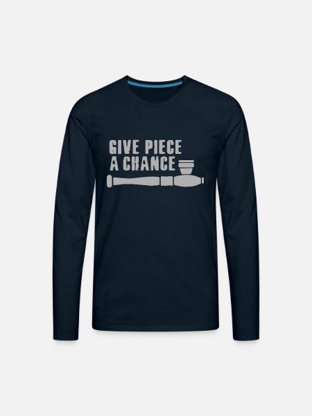 Give piece a chance - Men's Premium Long Sleeve T-Shirt - deep navy