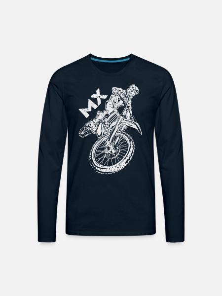 Motocross MX Rider - Men's Premium Long Sleeve T-Shirt - deep navy