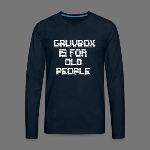 Gruvbox Old People ASCII - Men's Premium Long Sleeve T-Shirt