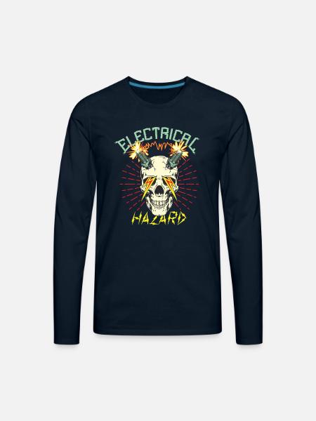 Electrical Hazard - Men's Premium Long Sleeve T-Shirt - deep navy