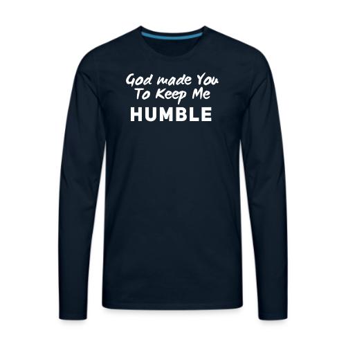 Christian humility (white) - Men's Premium Long Sleeve T-Shirt