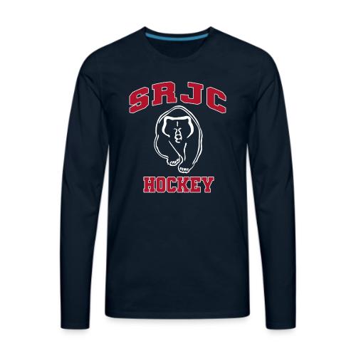 SRJC Hockey Classic R&W Silhouette 2.0 - Men's Premium Long Sleeve T-Shirt