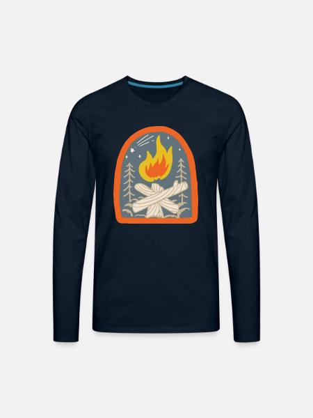 Bonfire - Men's Premium Long Sleeve T-Shirt - deep navy
