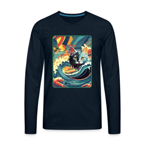 Wavecat Beach - Men's Premium Long Sleeve T-Shirt