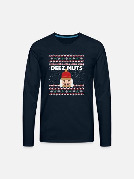 Deez Nuts Nutcracker - Men's Premium Long Sleeve T-Shirt - deep navy