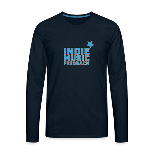 JB :: Indie Music Feedback Blue - Men's Premium Long Sleeve T-Shirt