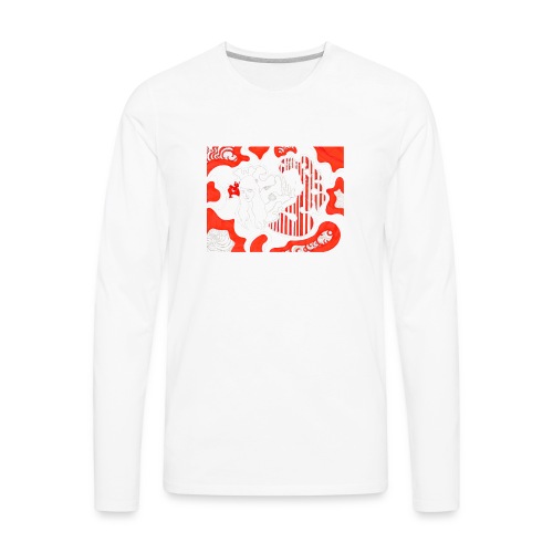 white red white - Men's Premium Long Sleeve T-Shirt