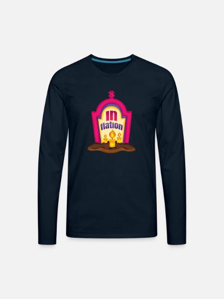 Halloween inflation grave - Men's Premium Long Sleeve T-Shirt - deep navy