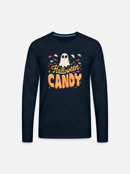 Candy Halloween - Men's Premium Long Sleeve T-Shirt - deep navy