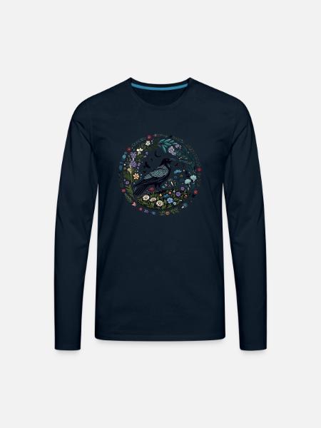 Raven - Men's Premium Long Sleeve T-Shirt - deep navy