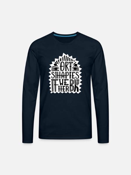 Shapes That Speak Funny - Men's Premium Long Sleeve T-Shirt - deep navy