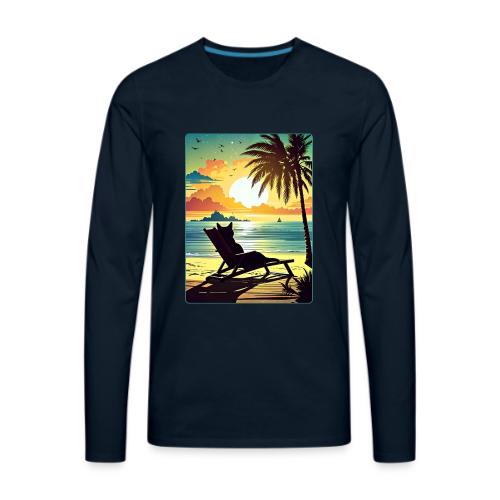 Sunset Cat - Men's Premium Long Sleeve T-Shirt
