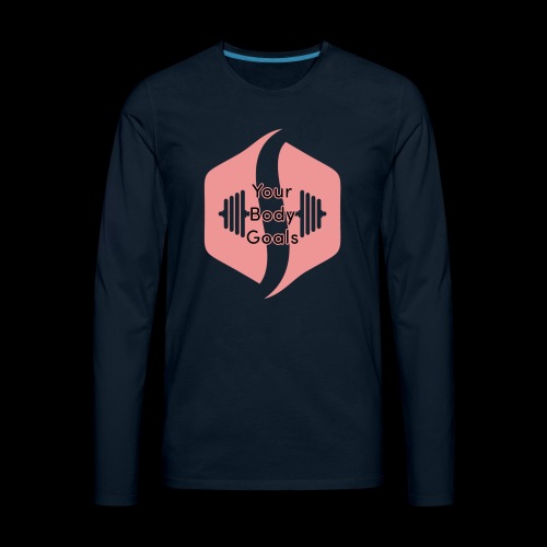 Your Body Goals pink logo - Men's Premium Long Sleeve T-Shirt