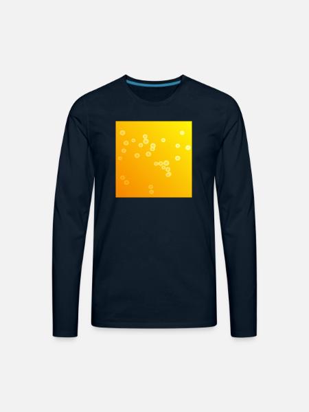 pretty yellow bubbles - Men's Premium Long Sleeve T-Shirt - deep navy