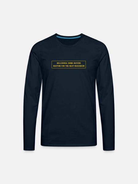 Internet Humor Money Meme - Men's Premium Long Sleeve T-Shirt - deep navy