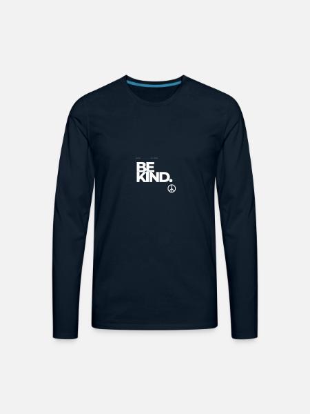 BEKIND - Men's Premium Long Sleeve T-Shirt - deep navy
