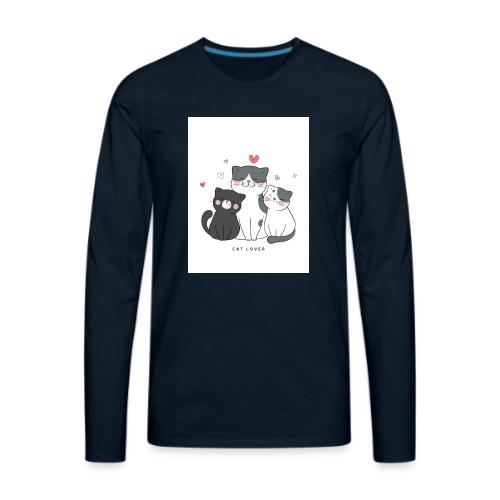 Cat Love - Men's Premium Long Sleeve T-Shirt