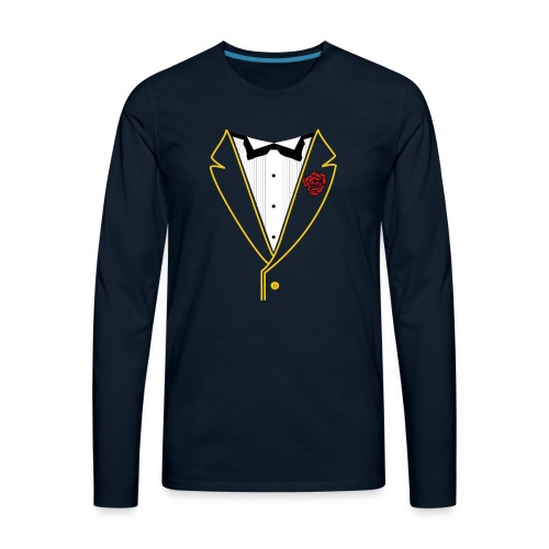FUNK TUX - GOLD LINE - Men's Premium Long Sleeve T-Shirt