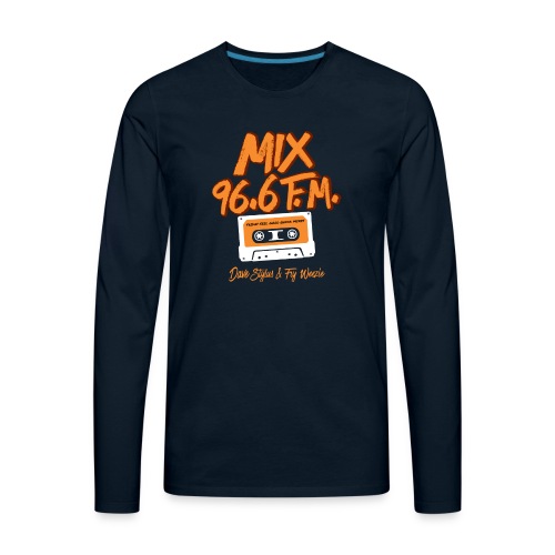 MIX 96.6 F.M. CASSETTE TAPE - Men's Premium Long Sleeve T-Shirt