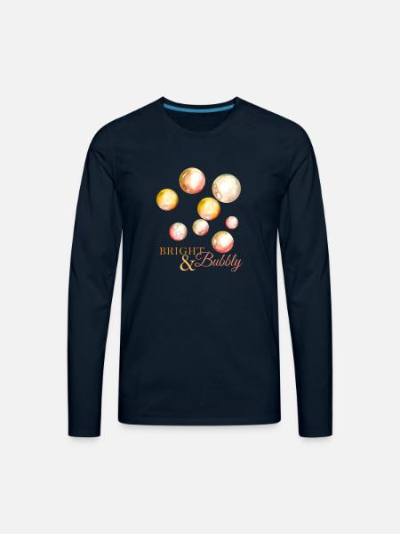 Bubbles - Men's Premium Long Sleeve T-Shirt - deep navy