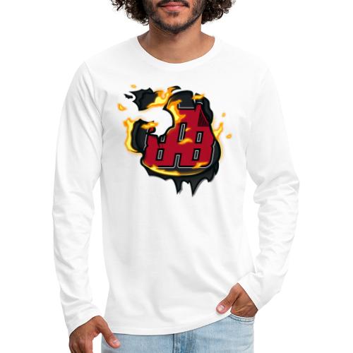 BAB Logo on FIRE! - Men's Premium Long Sleeve T-Shirt