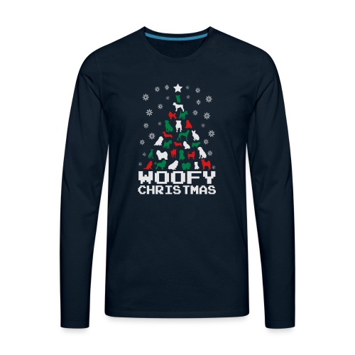 Woofy Christmas Tree - Men's Premium Long Sleeve T-Shirt