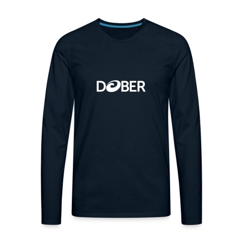 Dober White Logo - Men's Premium Long Sleeve T-Shirt