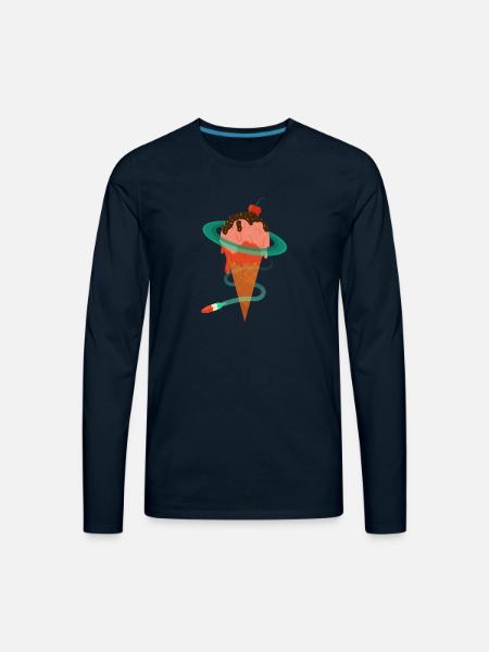 Ice Cream Planet - Men's Premium Long Sleeve T-Shirt - deep navy