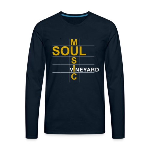 Soul Music VineYard Gold Microphone - Men's Premium Long Sleeve T-Shirt