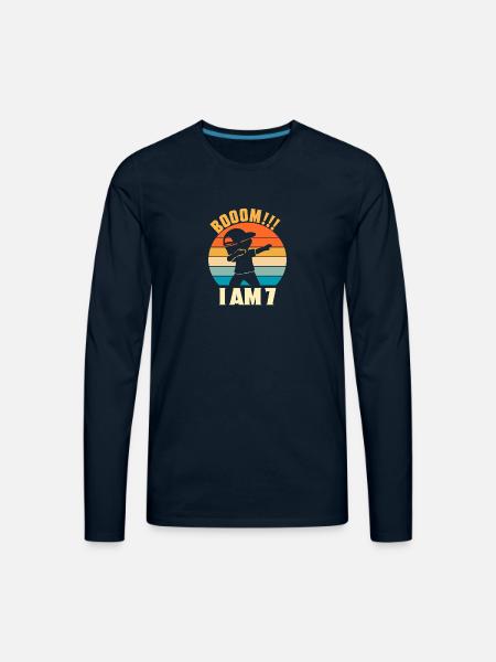 BOOOM I AM 7 - Men's Premium Long Sleeve T-Shirt - deep navy