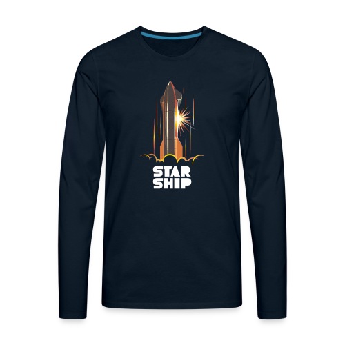 Star Ship Mars - Dark - Men's Premium Long Sleeve T-Shirt