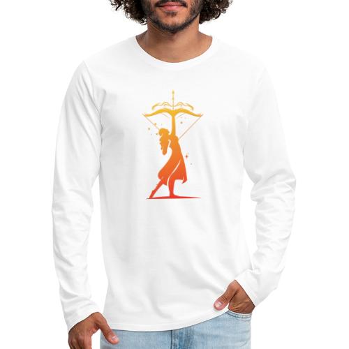 Sagittarius Archer Zodiac Fire Sign - Men's Premium Long Sleeve T-Shirt