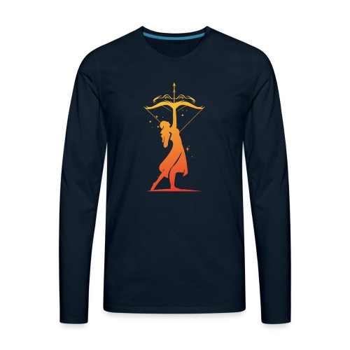 Sagittarius Archer Zodiac Fire Sign - Men's Premium Long Sleeve T-Shirt