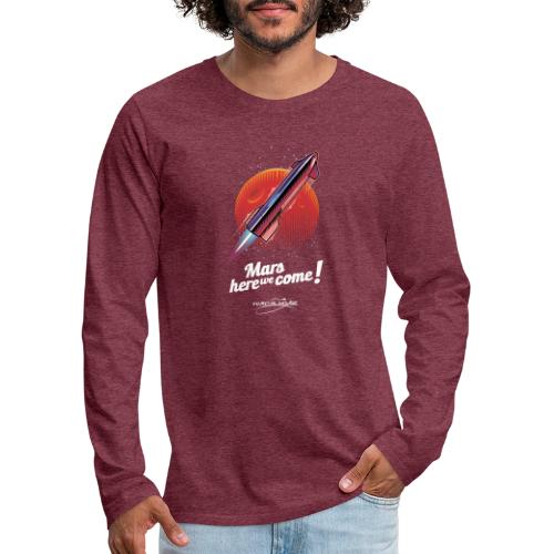 Mars Here We Come - Dark - With Logo - Men's Premium Long Sleeve T-Shirt